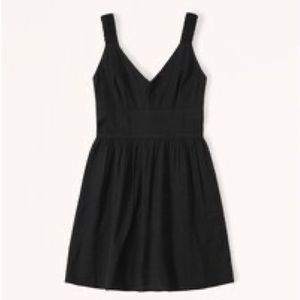 BLACKPlunge Scrunchie Strap Mini Dress